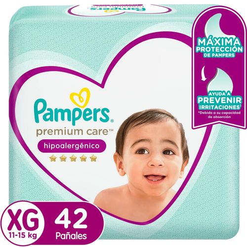 Pañales para Bebé PAMPERS Premium Care Talla XG Paquete 42un