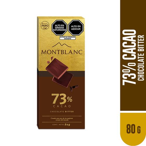 Chocolate en Tableta MONTBLANC Bitter Caja 80g