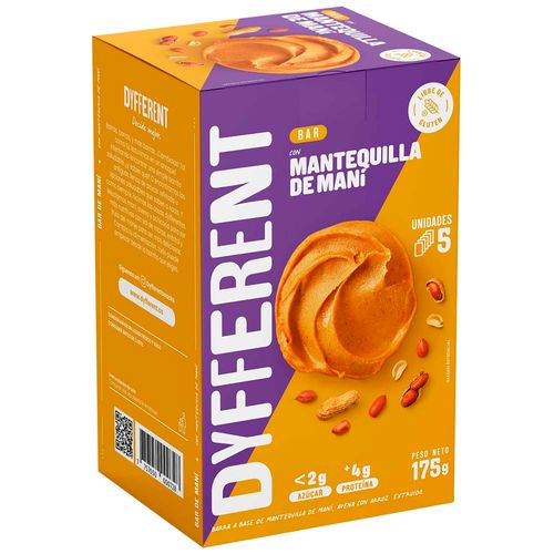 Cereal en Barra DYFFERENT Mantequilla de Maní Caja 175g