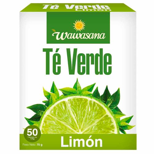 Infusión Té Verde WAWASANA Limón Caja 50un