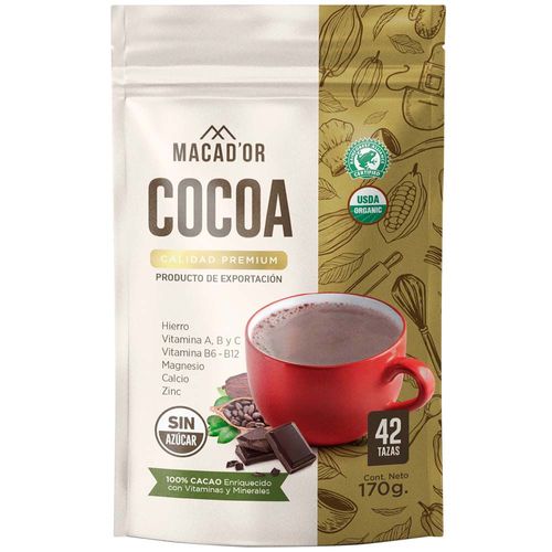 Cocoa Orgánica MACADOR Doypack 170g