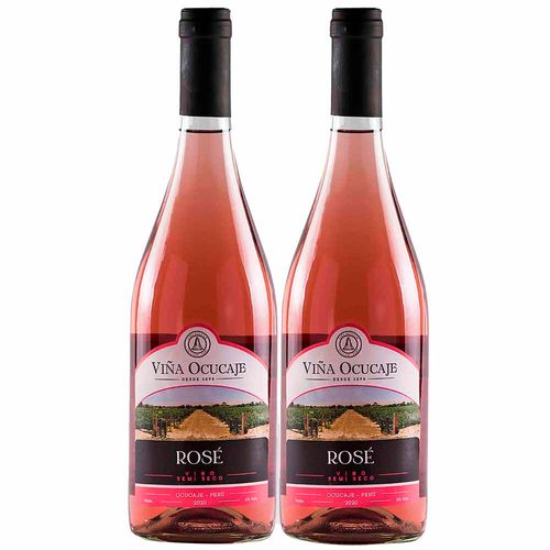 Pack Vino OCUCAJE Rosé Botella 750ml Paquete 2un