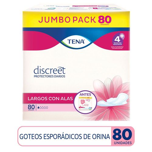 Protección Adulta TENA Mujer Discreet Largo Paquete 80un