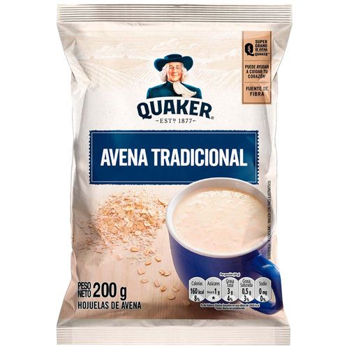 Avena QUAKER Tradicional Bolsa 200g