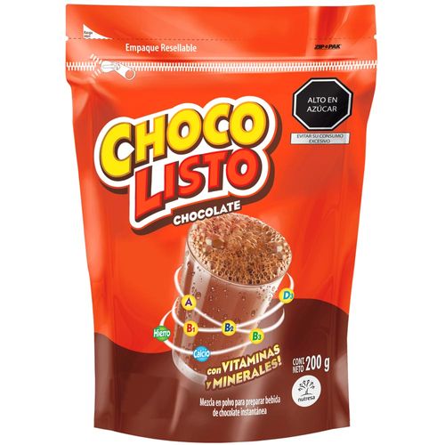 Fortificante en polvo CHOCOLISTO Chocolate Bolsa 200Gr