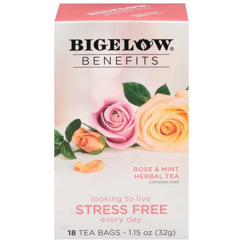 Infusión BIGELOW Herbal Tea Benefits Rose & Mint Caja 18un