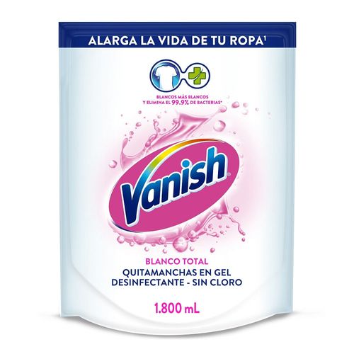 Quitamanchas Líquido VANISH Protección blanco Doypack 1.8L