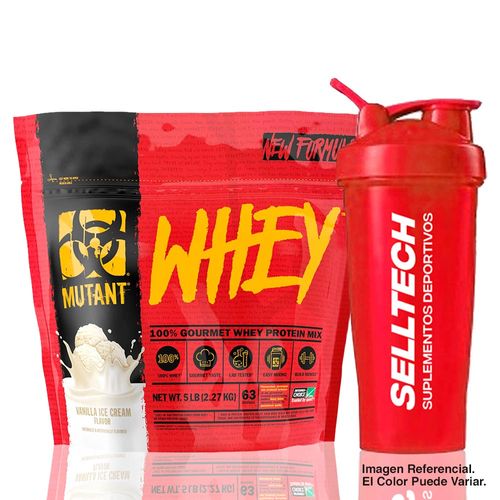 Proteína Mutant Whey 5 lb Vainilla + Shaker