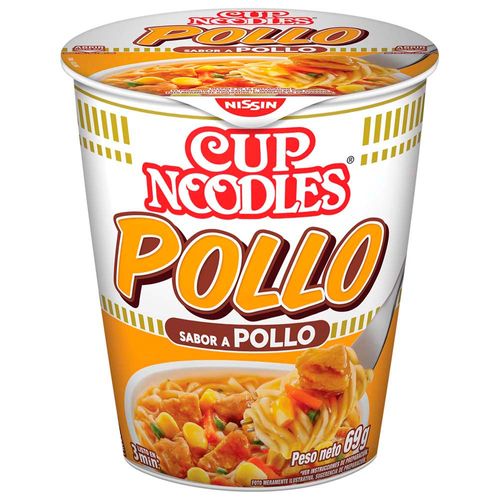 Sopa Instántanea NISSIN- CUP Noodles Sabor a Pollo Vaso 69g