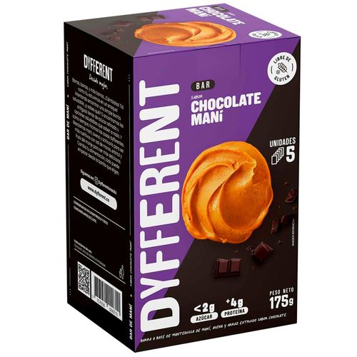 Cereal en Barra DYFFERENT Chocolate con Maní Caja 175g