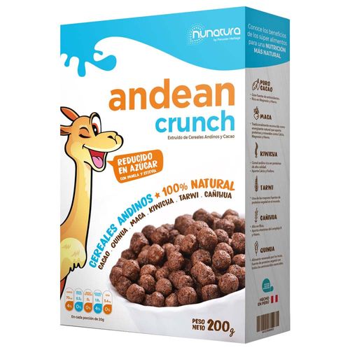 Cereal NUNATURA Andean Crunch Chocolate Caja 200g