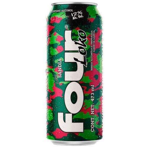 Bebida Alcohólica Preparada FOUR LOKO Sabor Sandia Lata 473ml