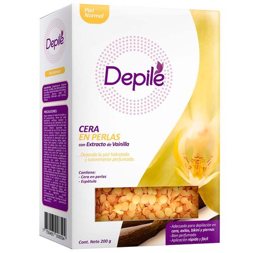 Cera Depilatoria DEPILE Perlas Vainilla Caja 200g