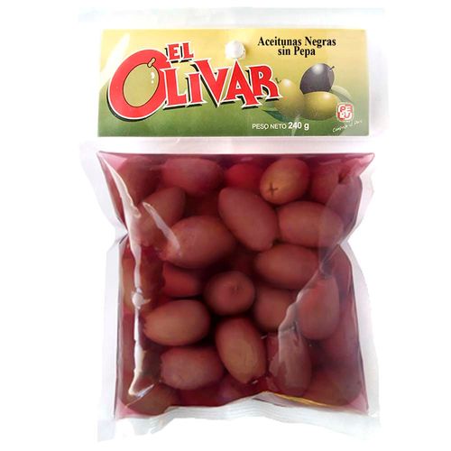 Aceituna Negra sin Pepa EL OLIVAR Bolsa 240g