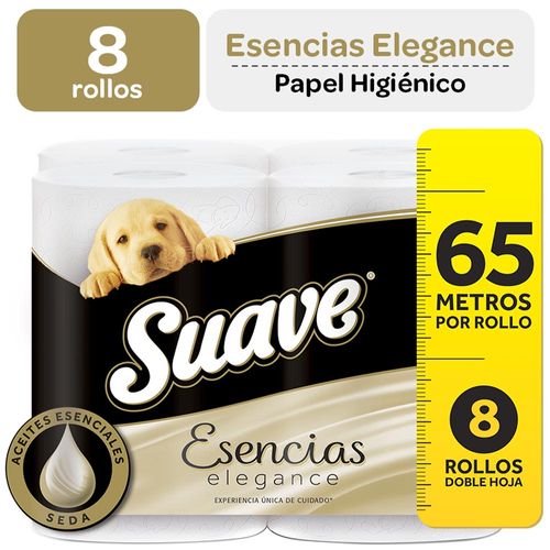 Papel Higiénico SUAVE Esencias Elegance Paquete 8un