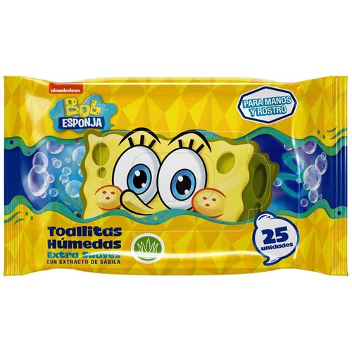 Toallitas Húmedas GELATTI Bob Esponja Paquete 25un