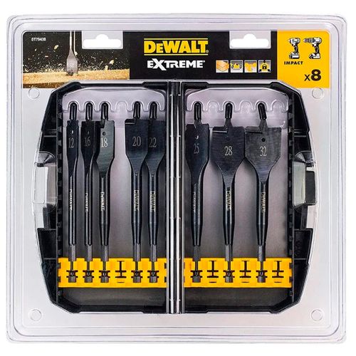 Set de 8 Brocas Planas para Madera Dewalt DT7943B-QZ