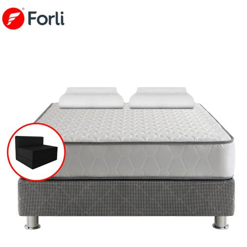 Cama Box Tarima FORLI Elegant 2 Plz + Sofá Cama + 2 Almohadas