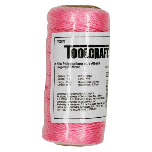 Hilo de Polipropileno Color Rosa 65m Toolcraft TC3871