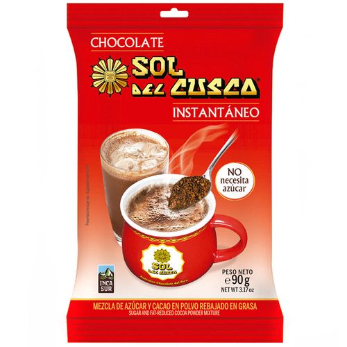 Chocolate para Taza Instántaneo SOL DEL CUSCO Tableta 90g