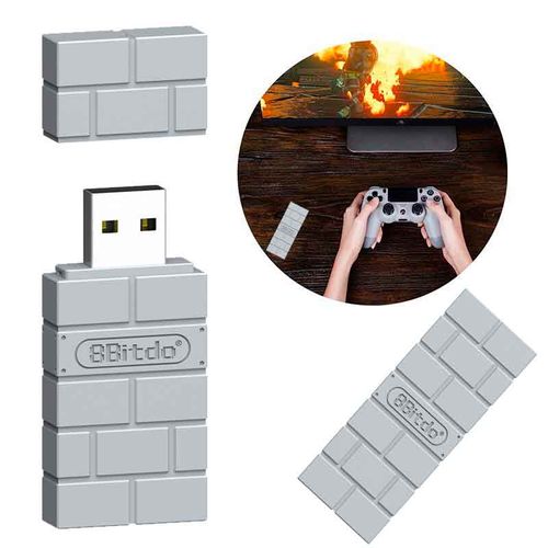 Adaptador 8Bitdo Inalámbrico Bluetooth Gris