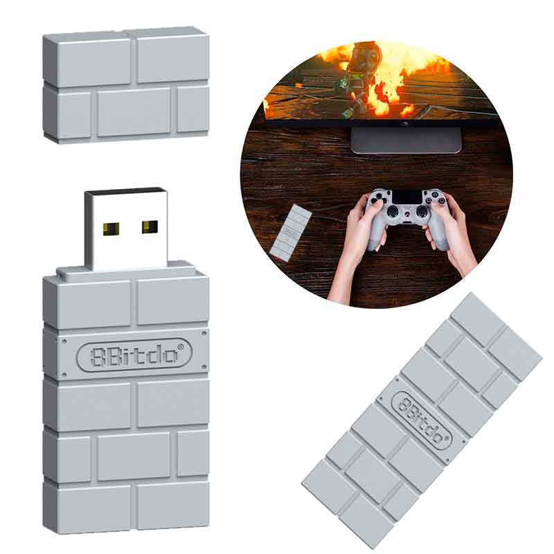 Adaptador-8Bitdo-Inalambrico-Bluetooth-Gris