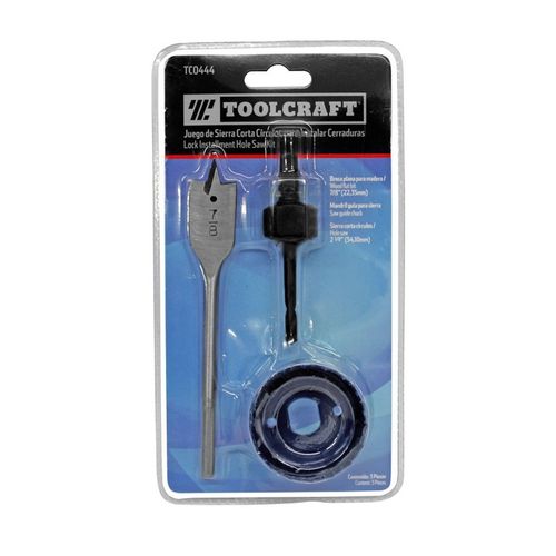Kit sierra copa broca plana instalación de cerraduras 3 Piezas TC0444