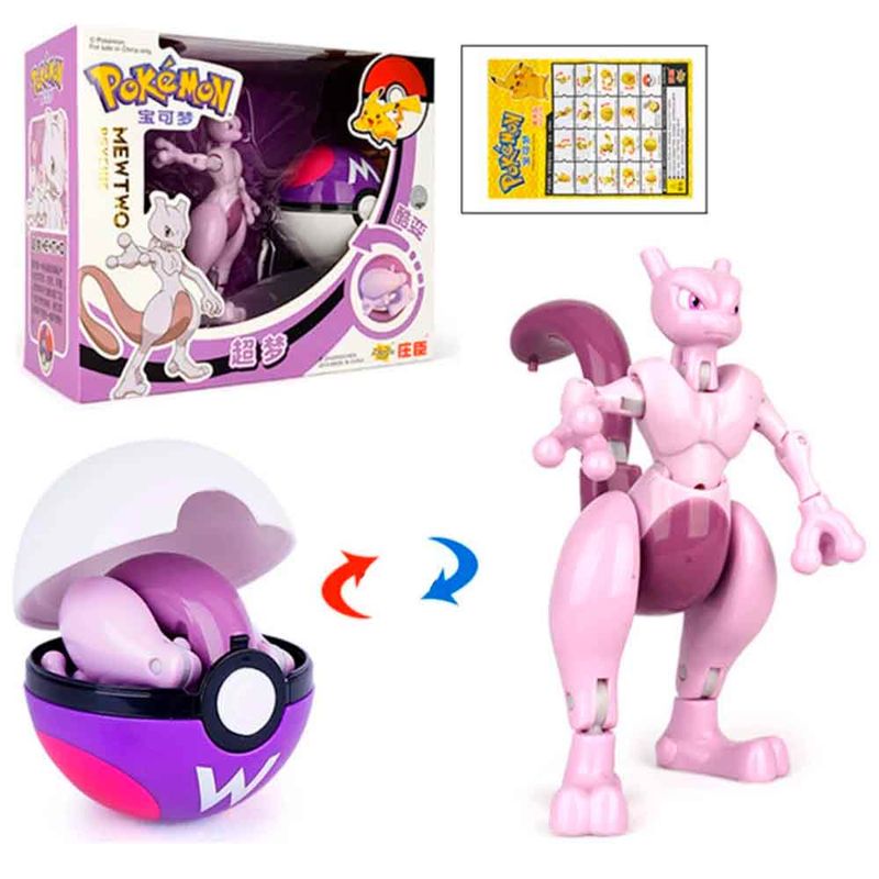 Juguete-Mewto-con-Pokebola-Articulable-Pokemon-13cm-Original