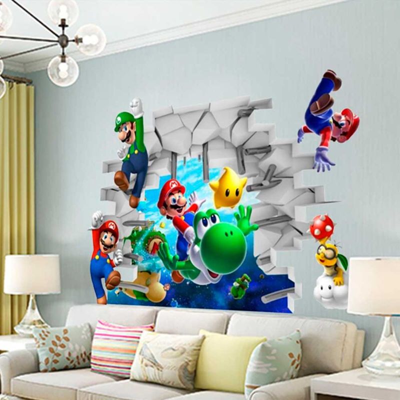 Pegatinas-de-Mario-Bros-Decoracion-de-Pared-Muebles-Mod-A