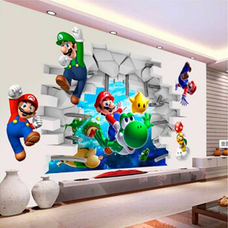 Pegatinas-de-Mario-Bros-Decoracion-de-Pared-Muebles-Mod-A