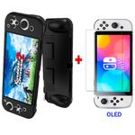 Pack-Case-para-Nintendo-Switch-Oled-Negro---Mica-Vidrio-Silicon-pgtec