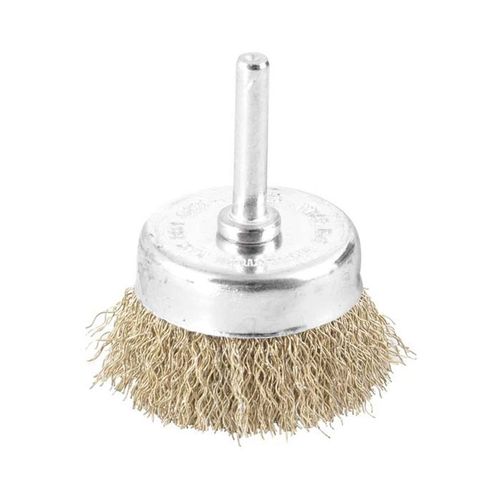 Carda copa vástago 2 3/4" Cerda gruesa calibre 0.30 latonado TC5111