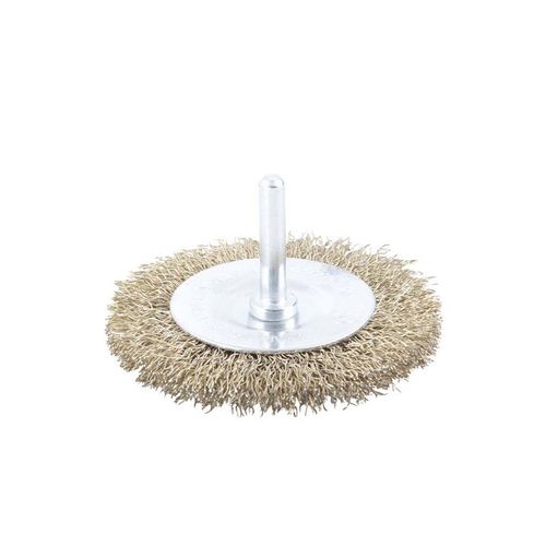 Carda circular vástago 3" Cerda gruesa 0.30 acero latonado TC5109