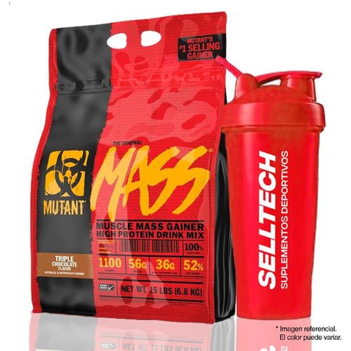 Ganador de Peso Mutant Mass 15 Lb Chocolate + Shaker