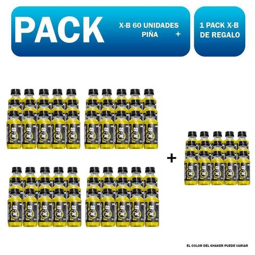 PACK UN X-B 60 UNIDADES PIÑA + 1 PACK X-B DE REGALO