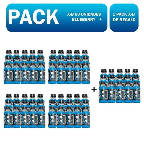 PACK UN X-B 60 UNIDADES BLUEBERRY + 1 PACK X-B DE REGALO