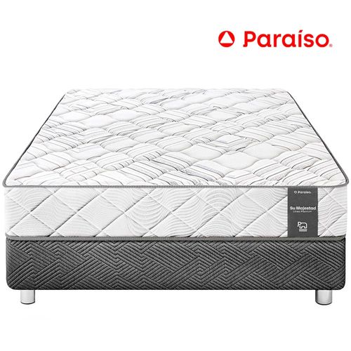 Cama PARAÍSO Su Majestad One Side 2 Plazas + 2 Almohadas + Protector