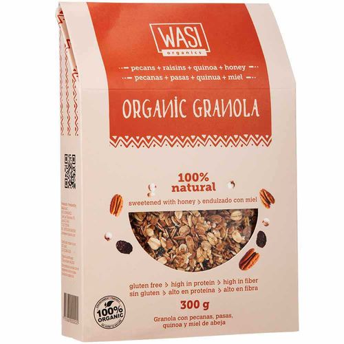 Granola WASI ORGANICS Pecanas Caja 300g