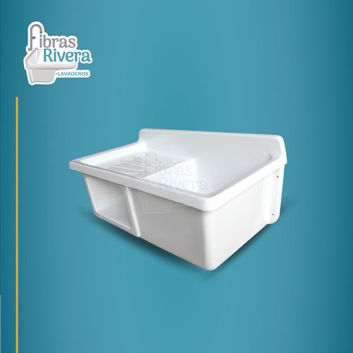 LAVADERO DE FIBRA DE VIDRIO MULTIUSO 80X46 CM CONTRAPLACADO