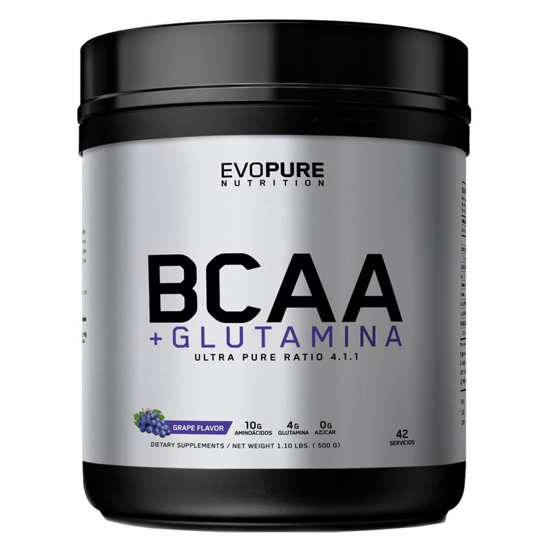 Bcaa---Glutamina-Evopure-500gr-Uva---Shaker