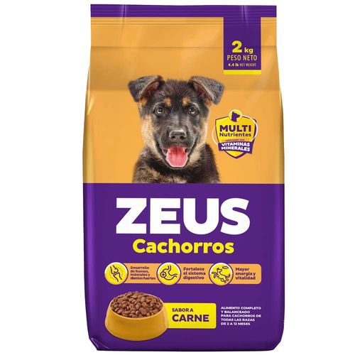 Comida para Perro ZEUS Cachorro Carne Bolsa 2Kg