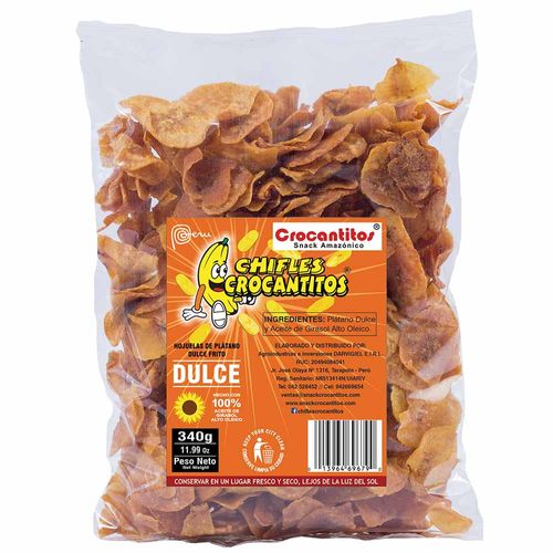 Chifles Dulces CROCANTITOS Bolsa 340g