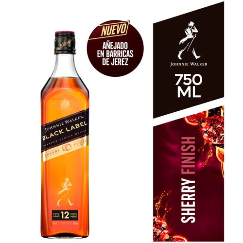 Whisky JOHNNIE WALKER Black Label Sherry Botella 750ml