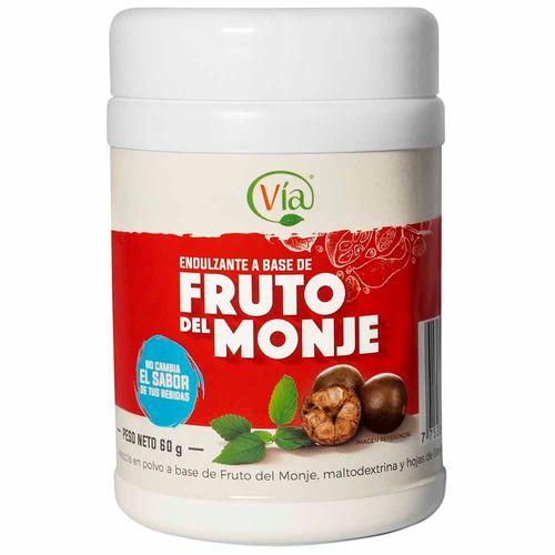 Endulzante en Polvo VÍA a Base de Fruto del Monje Frasco 60g