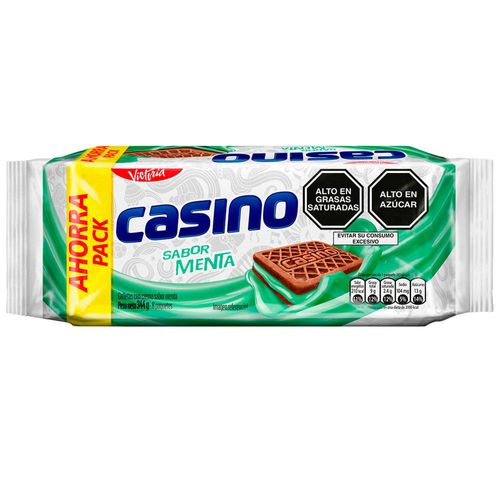 Galletas CASINO Sabor a Menta Paquete 8un