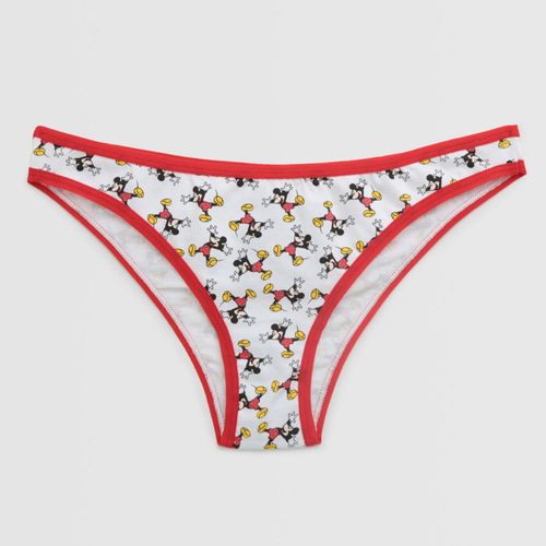 Calzón Bikini Hyp Rosado Print Mariposas Blanco