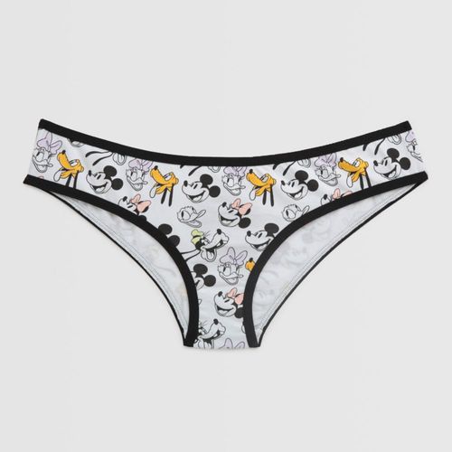 Calzón Hot Pant Disney Grey Print Ojitos Blanco