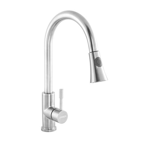 Mezcladora monocomando nariz retractil inox Urrea