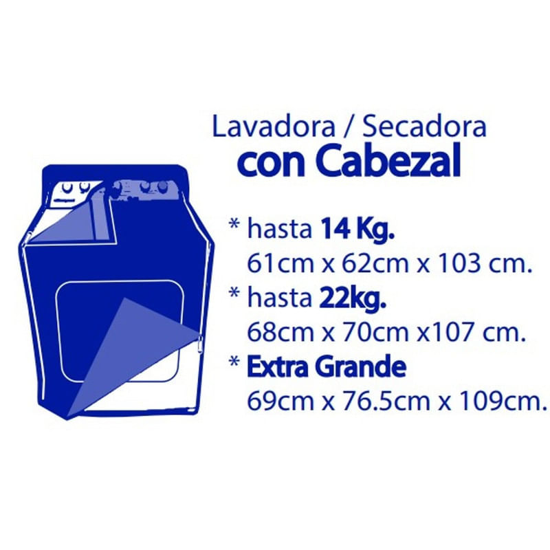 Protector-lavadora-o-secadora-con-Cabezal-con-cierre-hasta-14kg-Color-Tabaco