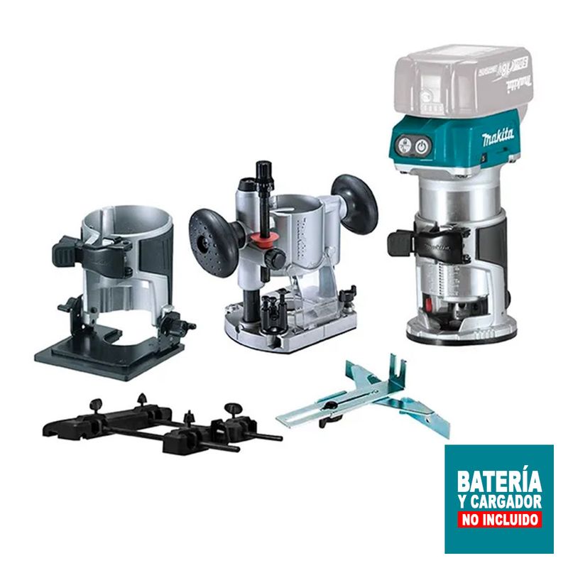 Recortadora-Inalambrica-Makita-BL-LXT-18V-1-4--3-8--3-Bases-DRT50ZJX9-sin-Bateria-ni-Cargador